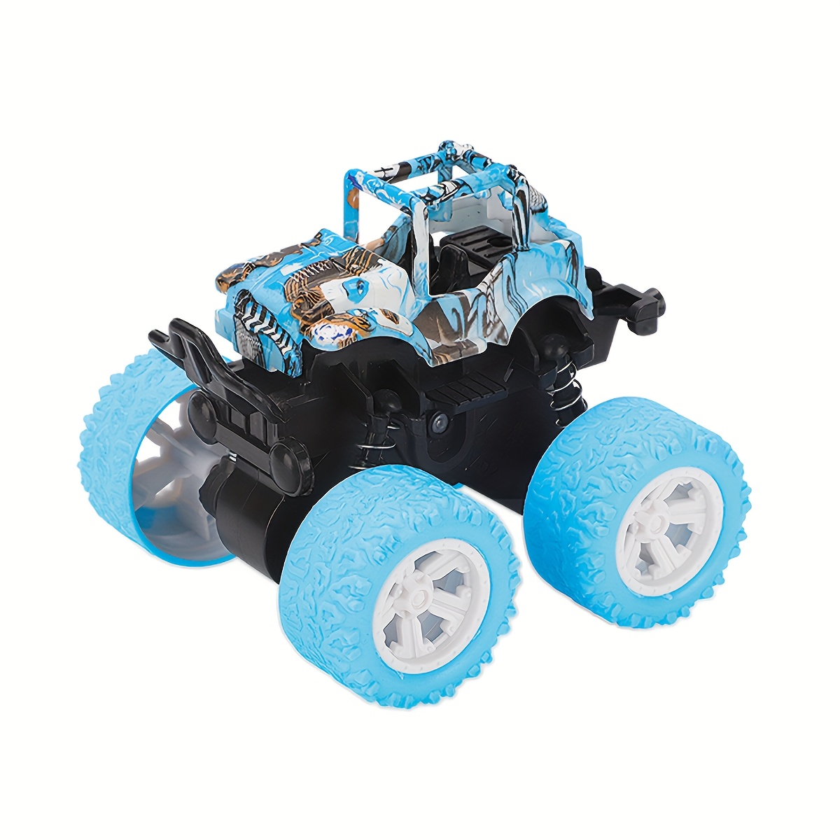 1pc Cool Inertial Four-Wheel Drive Stunt Car - 360° Rotatable, Weather Resistant, ABS Material, Push-to-Operate, Wind-Powered, Wireless-Free, Perfect for Halloween, Christmas, Thanksgiving Gift-Giving