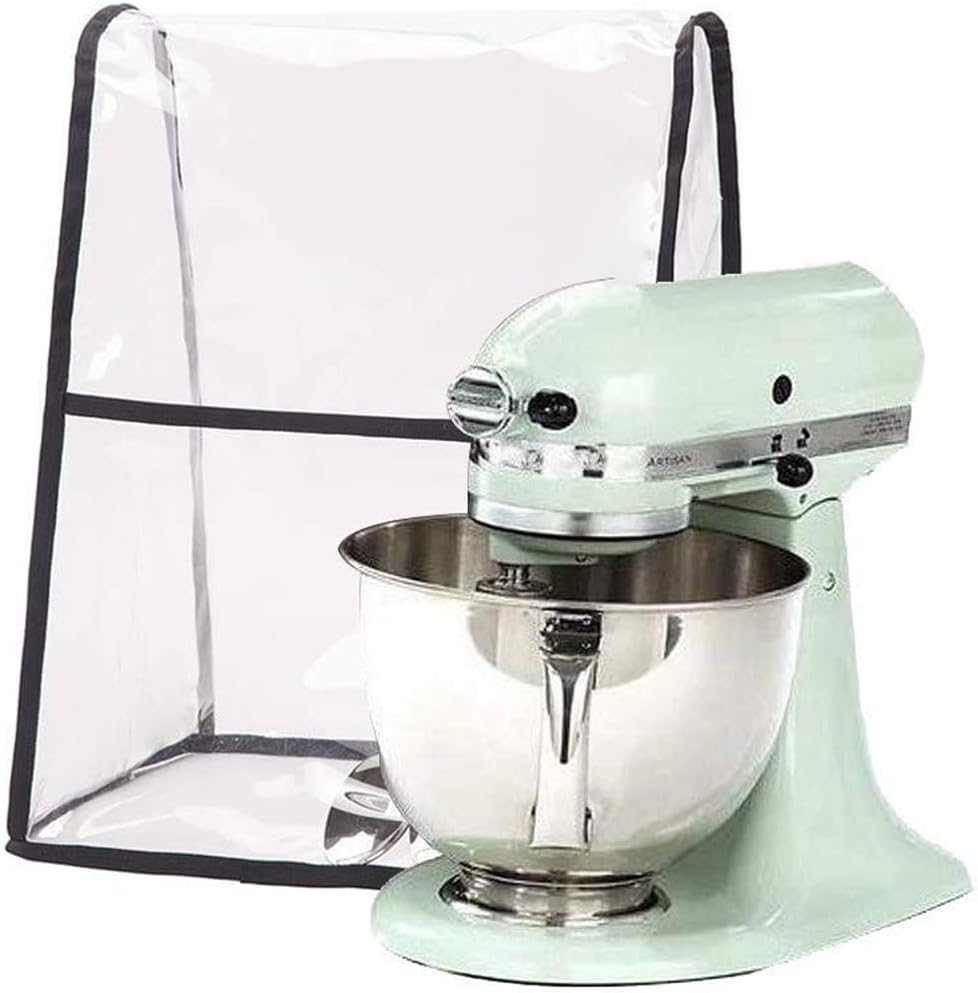 Large Mixer Cover - Crystal-Clear, Waterproof, and Oil-Resistant with Debris Bag - Perfect Fit for Kitchen Vertical Mixers, Generous Large Size, Universally Compatible with All Tilted Heads and Bowl Shapes