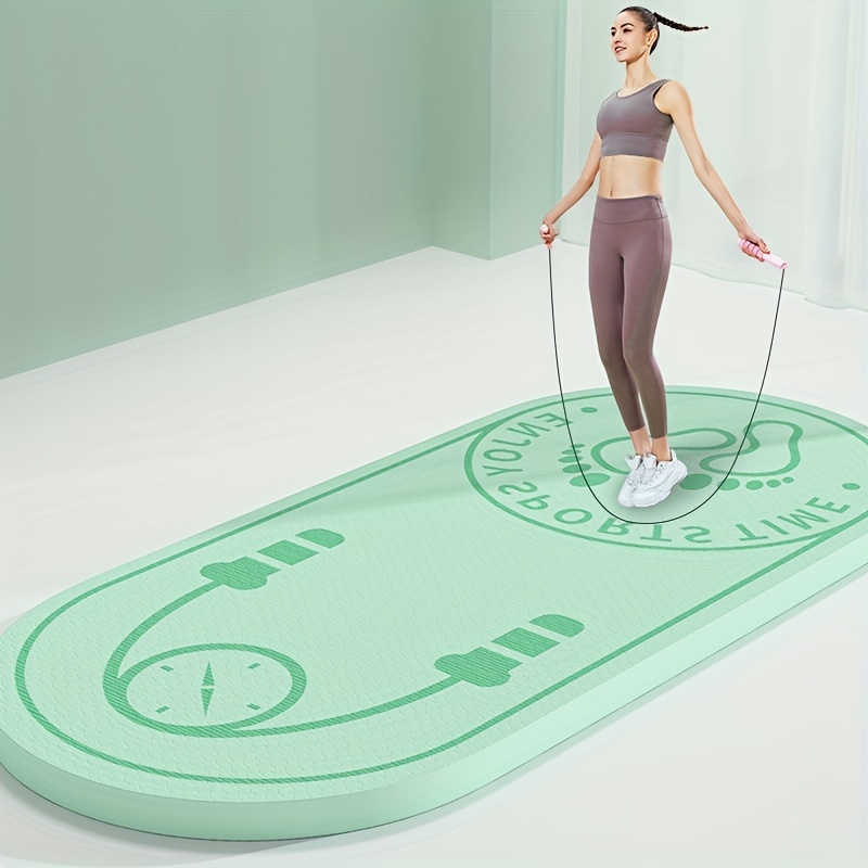 1pc Premium TPE Indoor Fitness Mat with Asana Guide Line - Shock-Absorbing, Non-Slip, Mute, and Sweat-Resistant - Ideal for Yoga, Dancing, and Sports