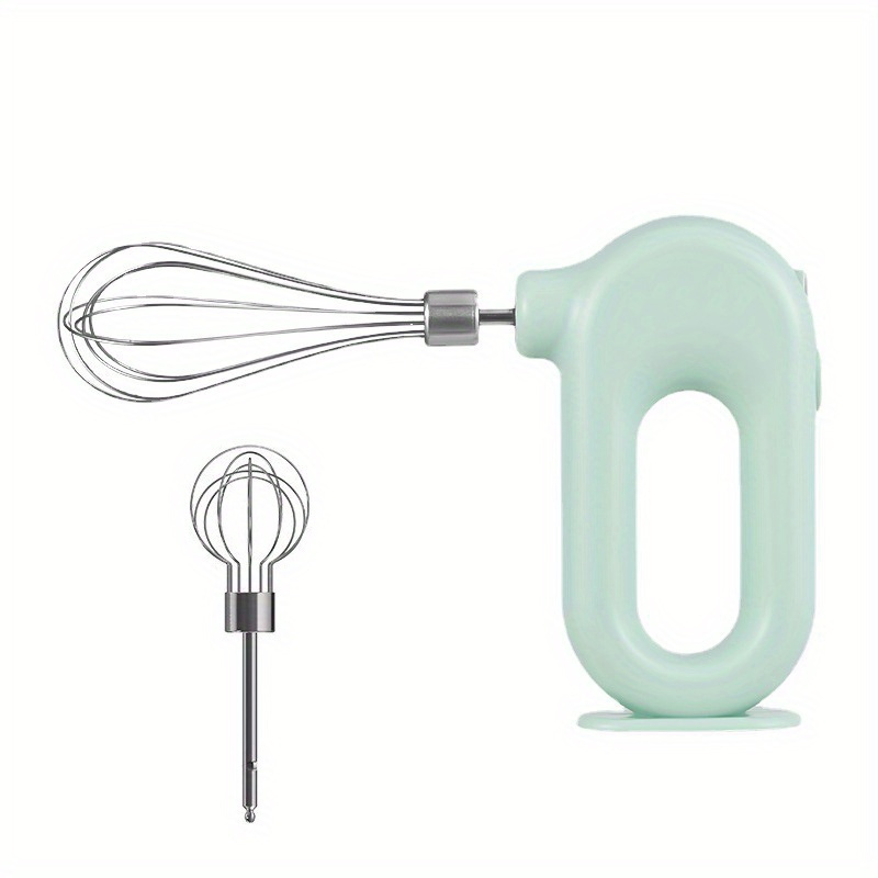 New White/Green/Pink Double-headed Switchable Egg Beater, Handheld Electric Multi-functional Semi-automatic Small Charging Wireless Milk Frother, DIY Cake Baking Gadget For Party