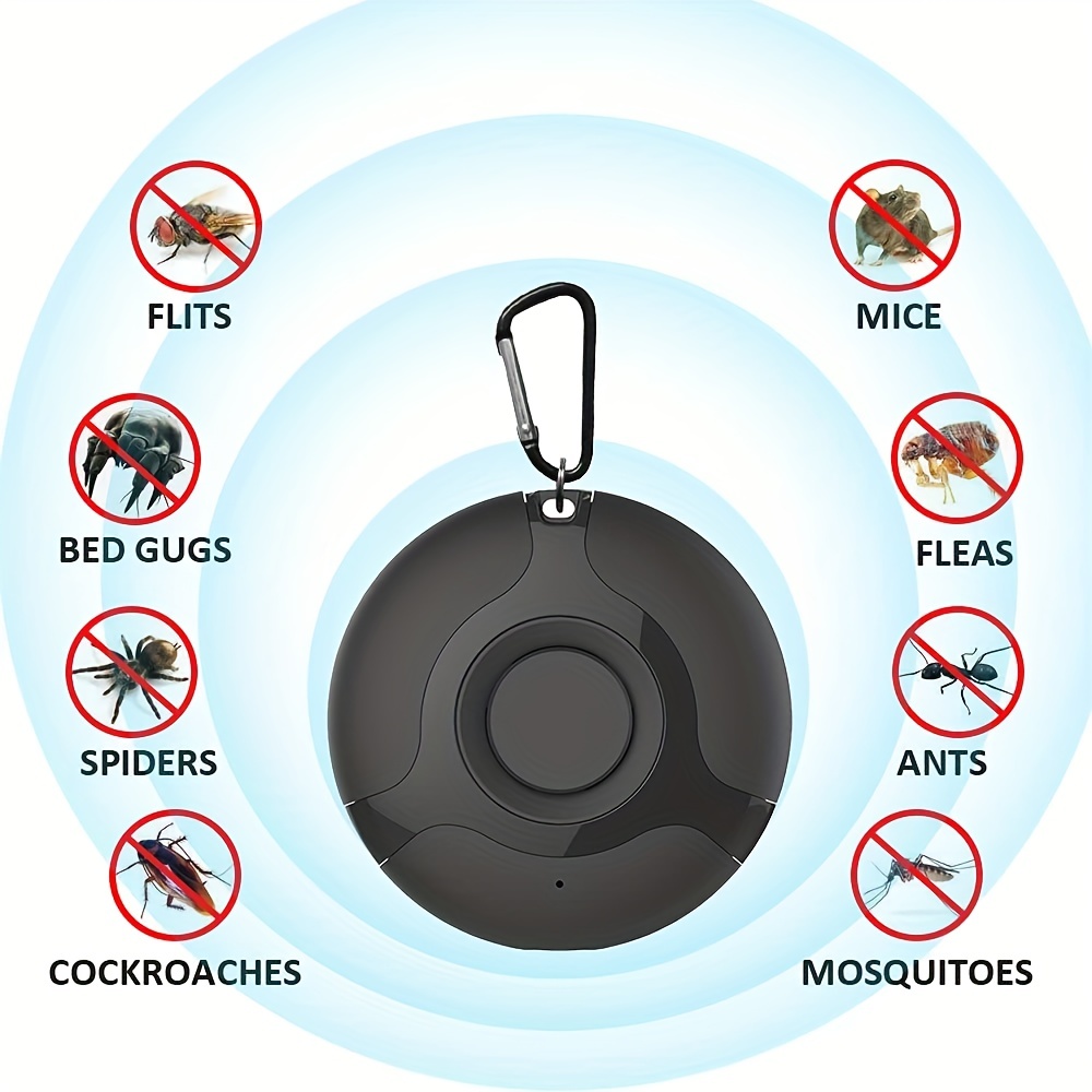 Ultrasonic Outdoor Insect Repellent, Portable Mosquito Repellent, Battery Pest Controller, USB Rechargeable Ultrasonic Mouse Repellent, Electric Insect And Pest Repellent, Camping Mosquito And Insect Repellent, Safe And Non-toxic Physical Repellent