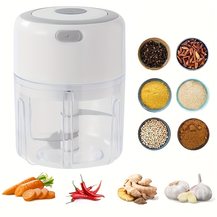 1pc Electric Mini Food Chopper - Portable, Rechargeable & Multi-Functional Processor - Compact Onion Mincer, Vegetable & Meat Grinder for Pepper, Seasoning, Nuts - USB Charging, Ideal for Kitchen & Travel