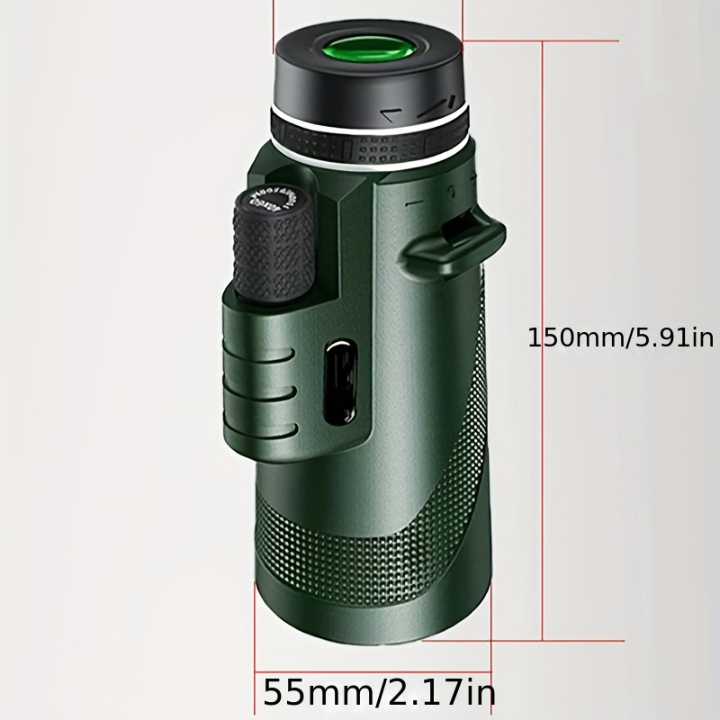 Military Green 40X60 Portable Monotube Telescope High Power High Definition Night Vision Adult Outdoor Telescope