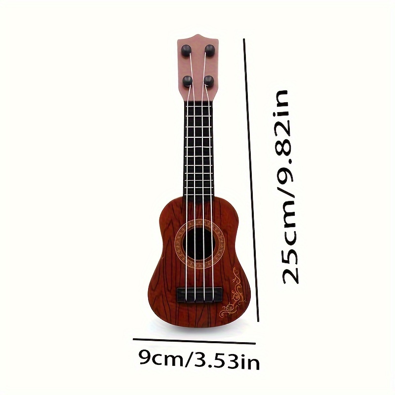 Small guitar model Music Enlightenment instrument Guitar Toy Mini four-string guitar it