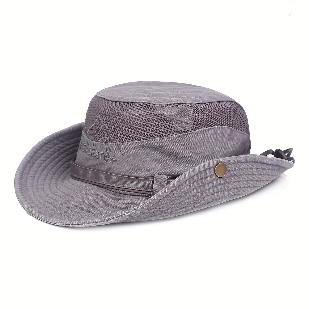 1pc Outdoor Mesh Summer Breathable Bucket Hat For Hiking Beach, Ideal Choice For Gifts