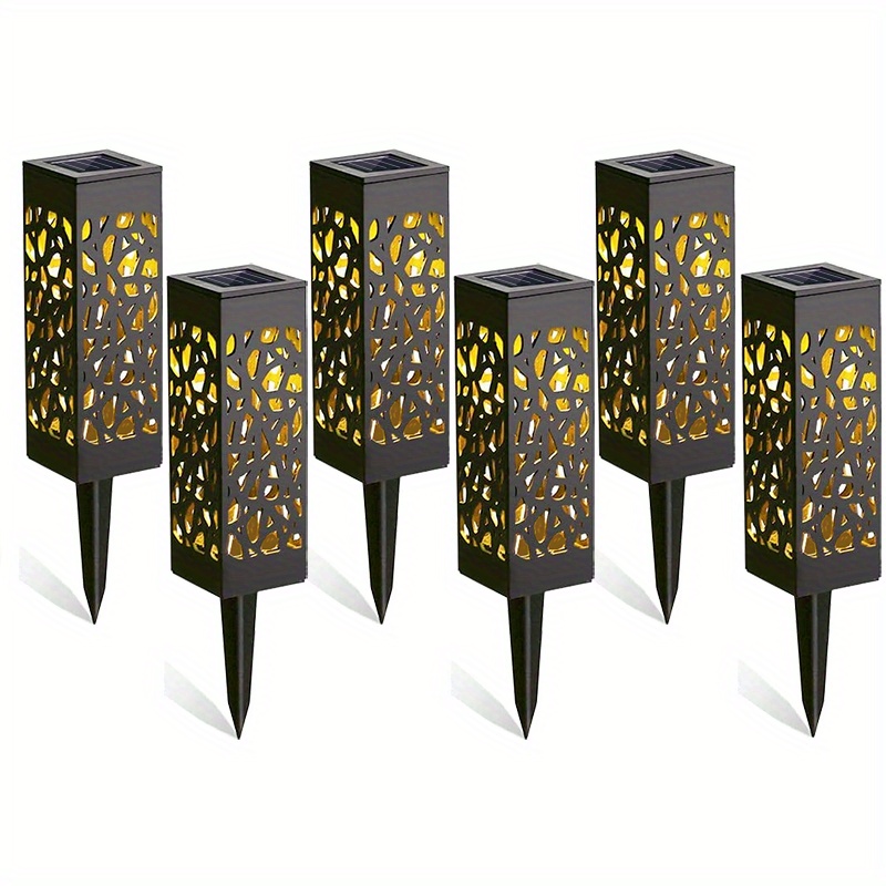 6-Pack Solar LED Garden Path Lights - Energy-Efficient, Weather-Resistant Outdoor Landscape & Decorative Lighting