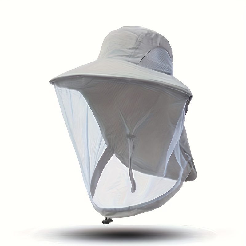 1pc Breathable Summer Mesh Bucket Hat - Anti-Mosquito Net Protection for Outdoor Adventures - Perfect for Fishing, Hiking, and Gardening