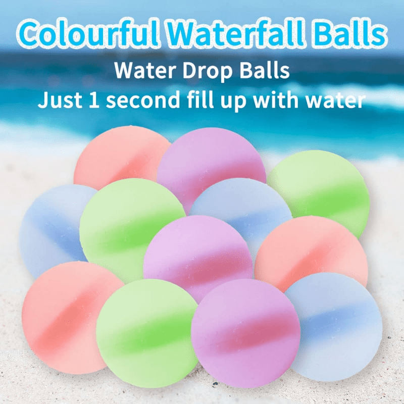 30pcs Reusable Water Balloons, Pool Beach Water Toys For Boys And Girls, Outdoor Summer Toys Silicone Water Ball For Outdoor Activities [Not A Magnetic Water Ball]