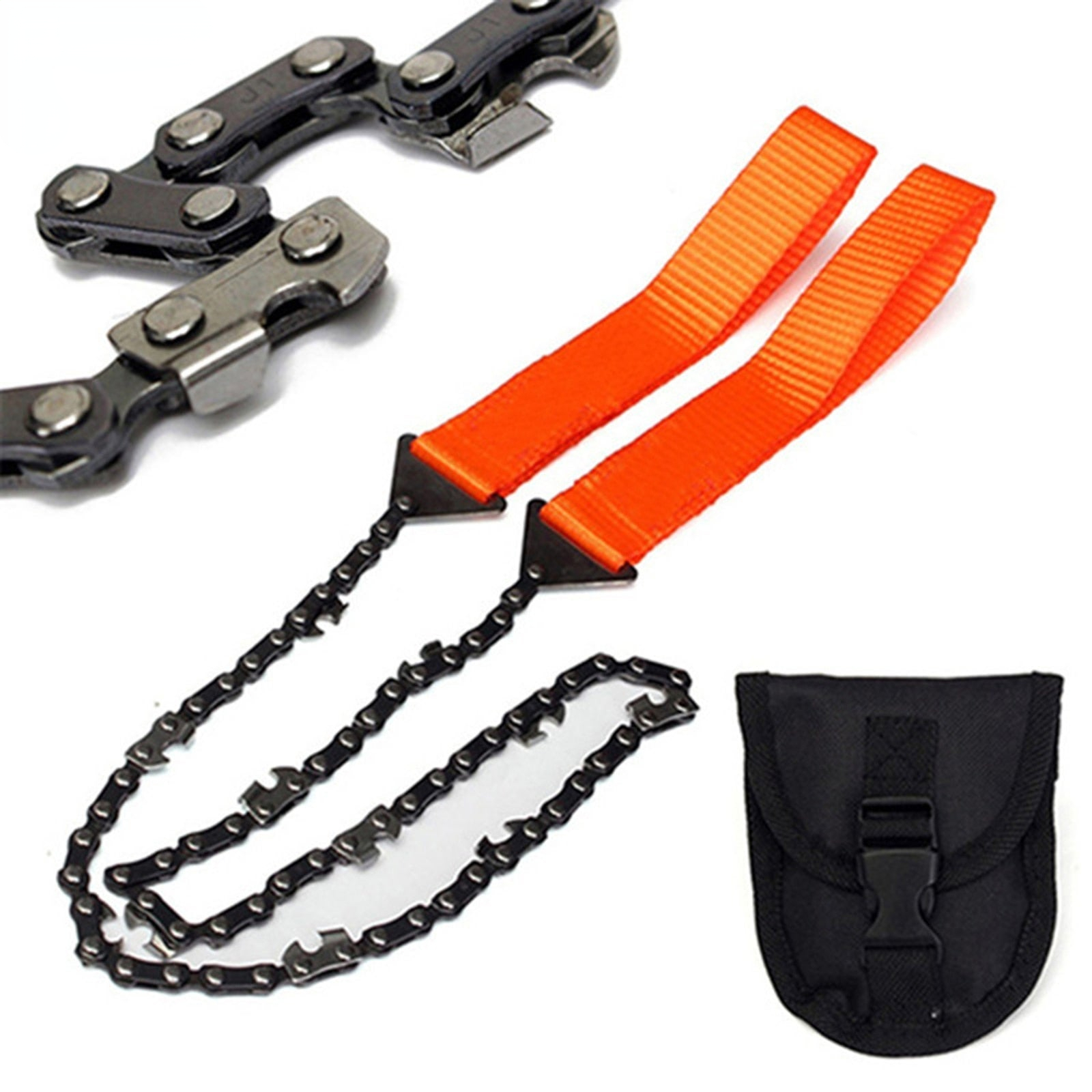 1pc Ultra-Portable Pocket Chainsaw - Durable Hand Operated Survival Tool - High-Performance Steel Rope Chain for Rapid Cutting - Perfect for Outdoor Adventures, Camping, Hiking, Emergency Kits