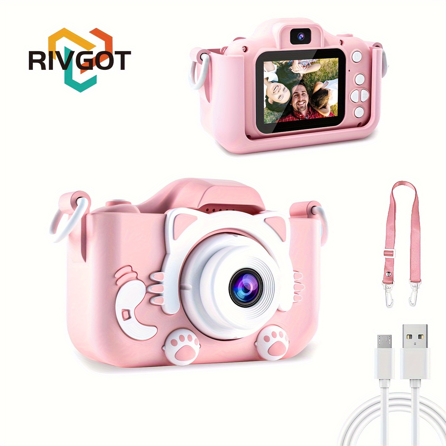 1pc Video Camera Toy Digital Camera, With Video, Christmas Birthday Gift, Selfie Camera 32GB SD Card Christmas, Halloween, Thanksgiving Gift