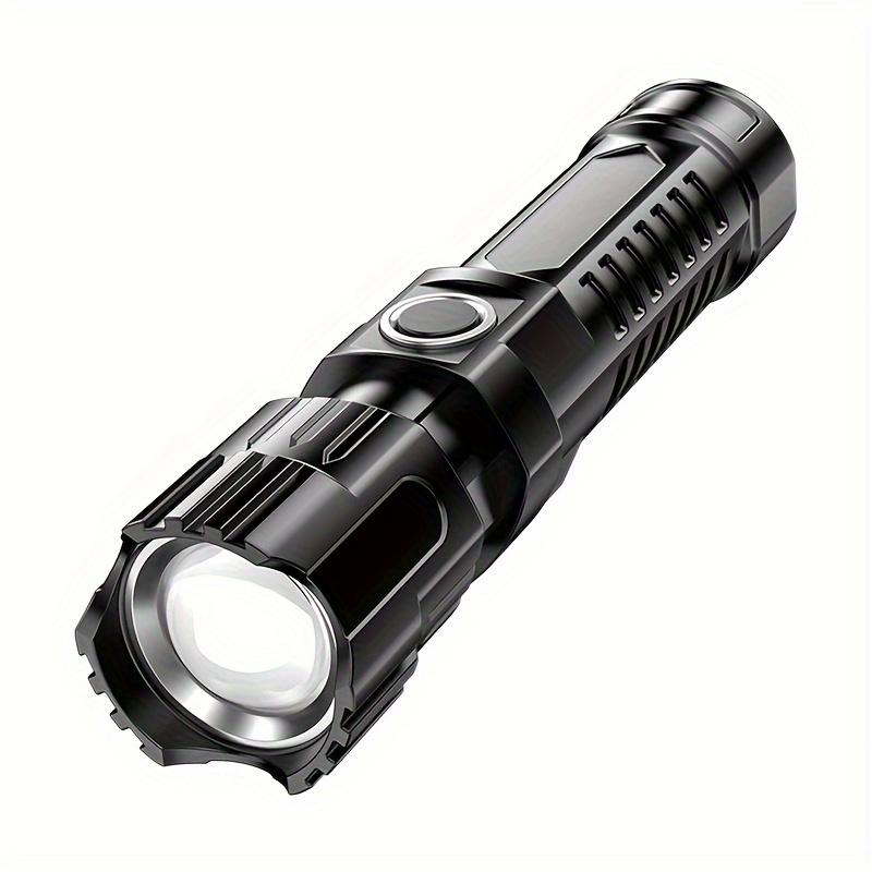 2PCS High-Power LED Flashlights - Ultra-Bright 350 Lumen, 3 Modes, Adjustable Zoom, Rechargeable 800mAh Lithium Battery, Portable Camping Light for Outdoor Hiking, Home Emergency, USB Charging, Micro USB Interface, ABS Material, Water Resistant