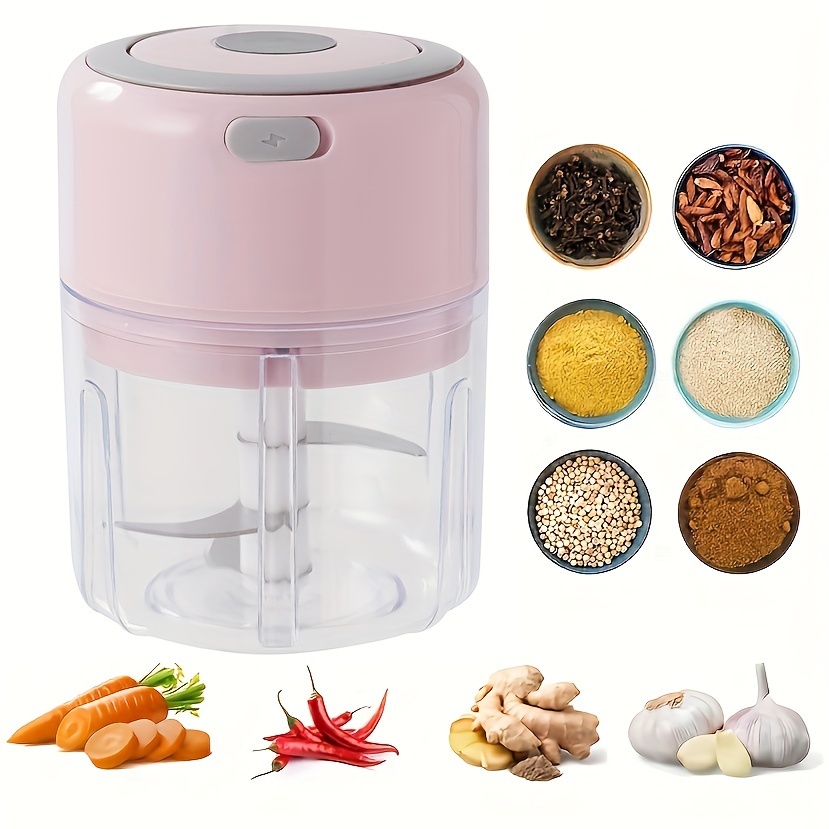 1pc Electric Mini Food Chopper - Portable, Rechargeable & Multi-Functional Processor - Compact Onion Mincer, Vegetable & Meat Grinder for Pepper, Seasoning, Nuts - USB Charging, Ideal for Kitchen & Travel