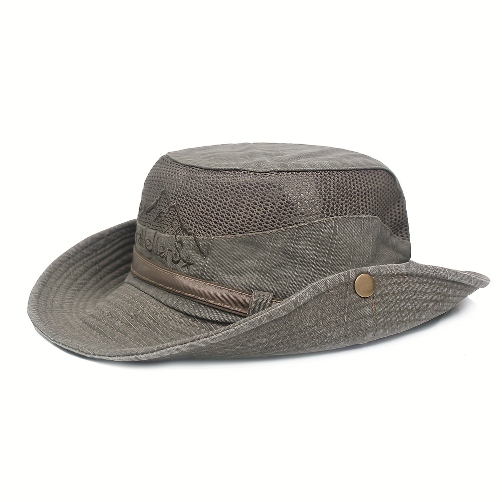 1pc Outdoor Mesh Summer Breathable Bucket Hat For Hiking Beach, Ideal Choice For Gifts