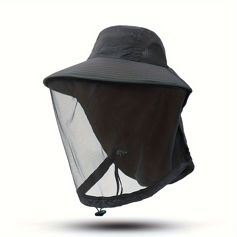 1pc Breathable Summer Mesh Bucket Hat - Anti-Mosquito Net Protection for Outdoor Adventures - Perfect for Fishing, Hiking, and Gardening