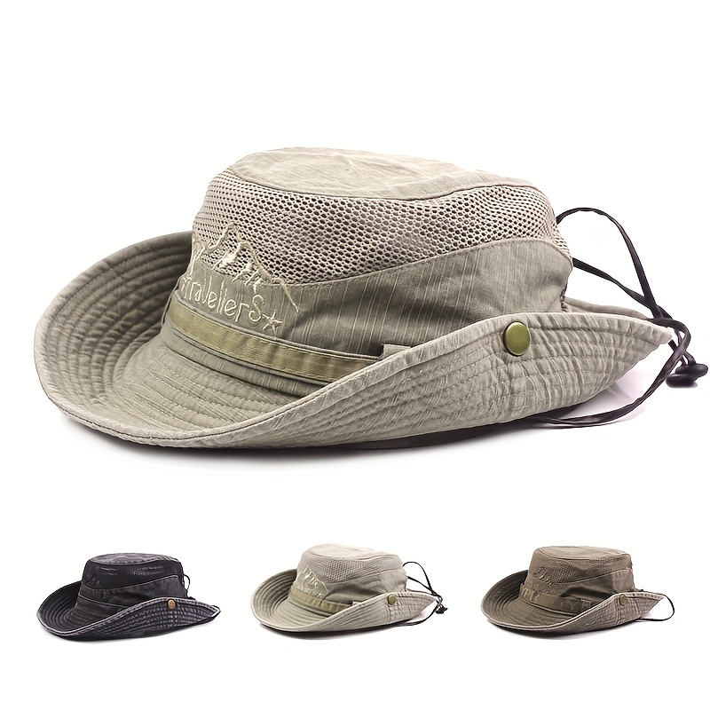 1pc Outdoor Mesh Summer Breathable Bucket Hat For Hiking Beach, Ideal Choice For Gifts