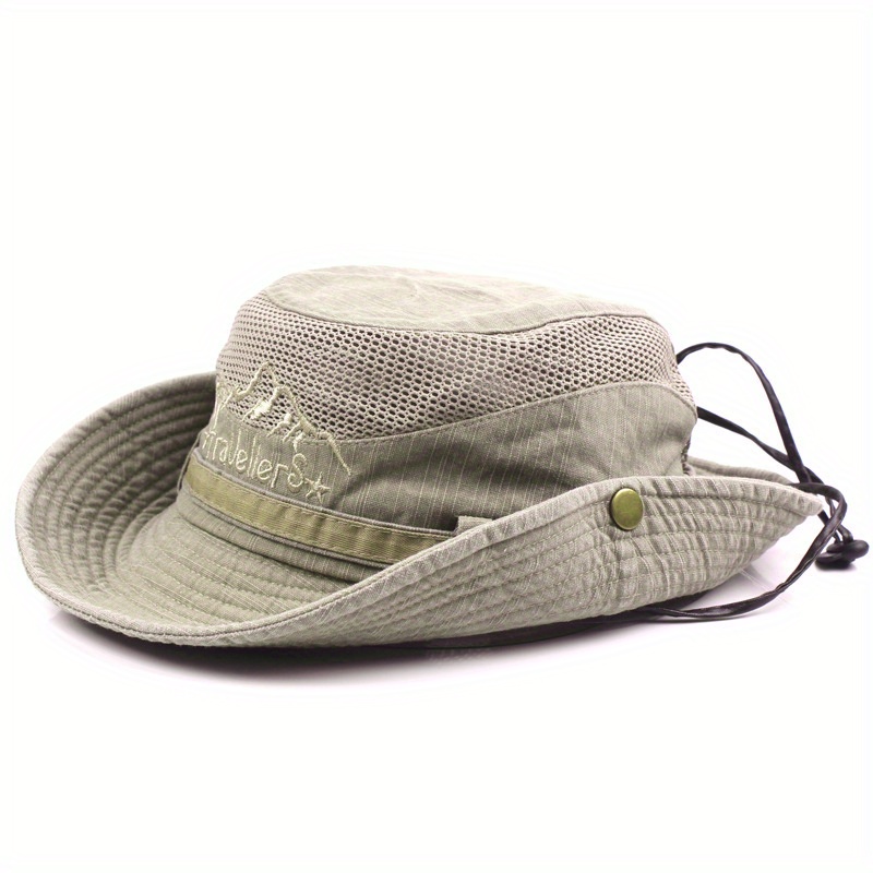 1pc Outdoor Mesh Summer Breathable Bucket Hat For Hiking Beach, Ideal Choice For Gifts