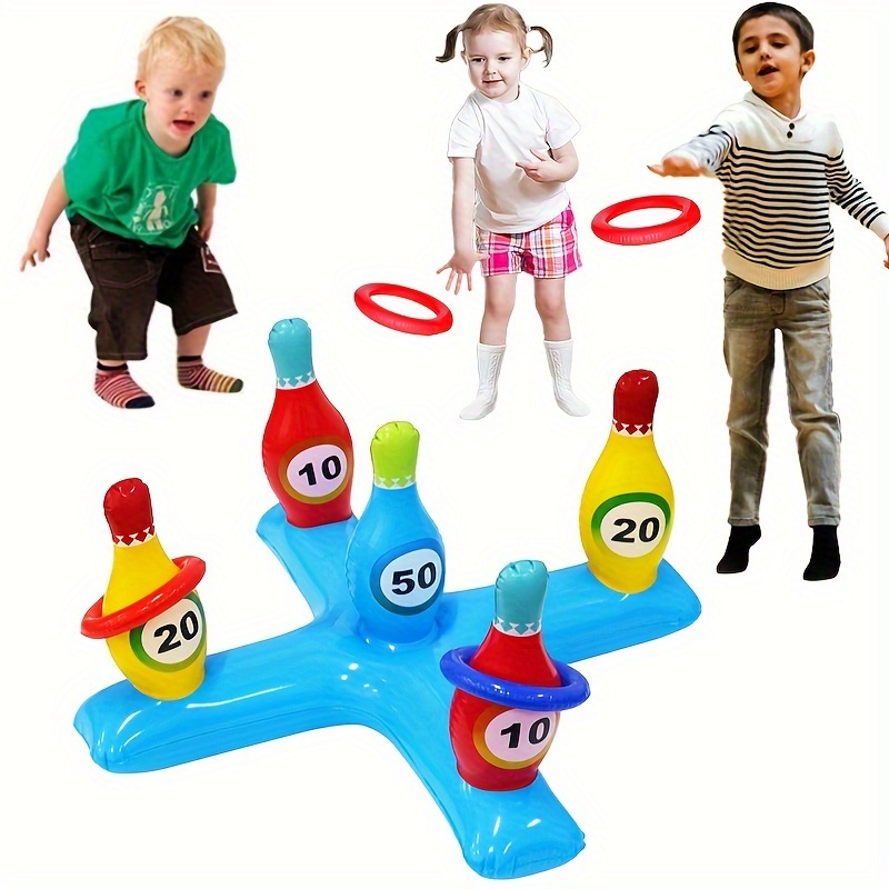 1pc, PVC Inflatable Bowling Sleeves, Children's Game Throwing Sleeves, Water Pool Play Water Sleeves Toys, Parent-Child Interactive Racing Kids Toy, Party Decor/supplies/gifts