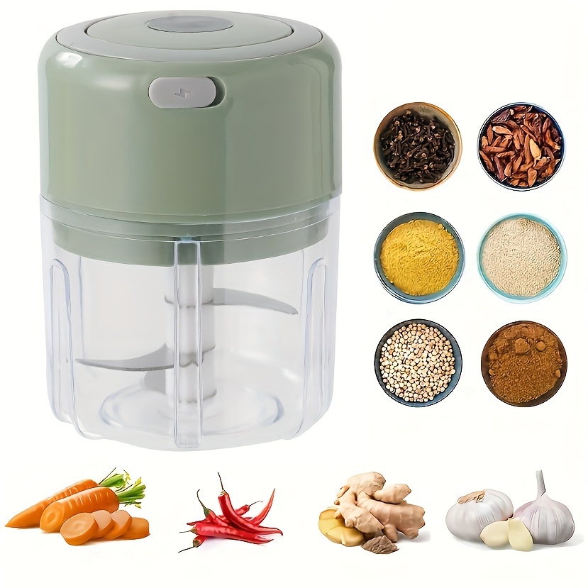 1pc Electric Mini Food Chopper - Portable, Rechargeable & Multi-Functional Processor - Compact Onion Mincer, Vegetable & Meat Grinder for Pepper, Seasoning, Nuts - USB Charging, Ideal for Kitchen & Travel