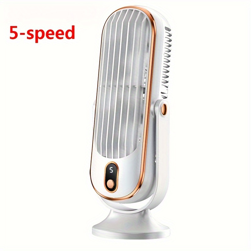 4000mAh Portable Cooling Fan - Powerful Desktop Air Conditioner for Summer Relief - Lazy Design, USB Charging, Ideal for Bedroom, Office, School & Beach Vacations - Your Ultimate Back To School Companion