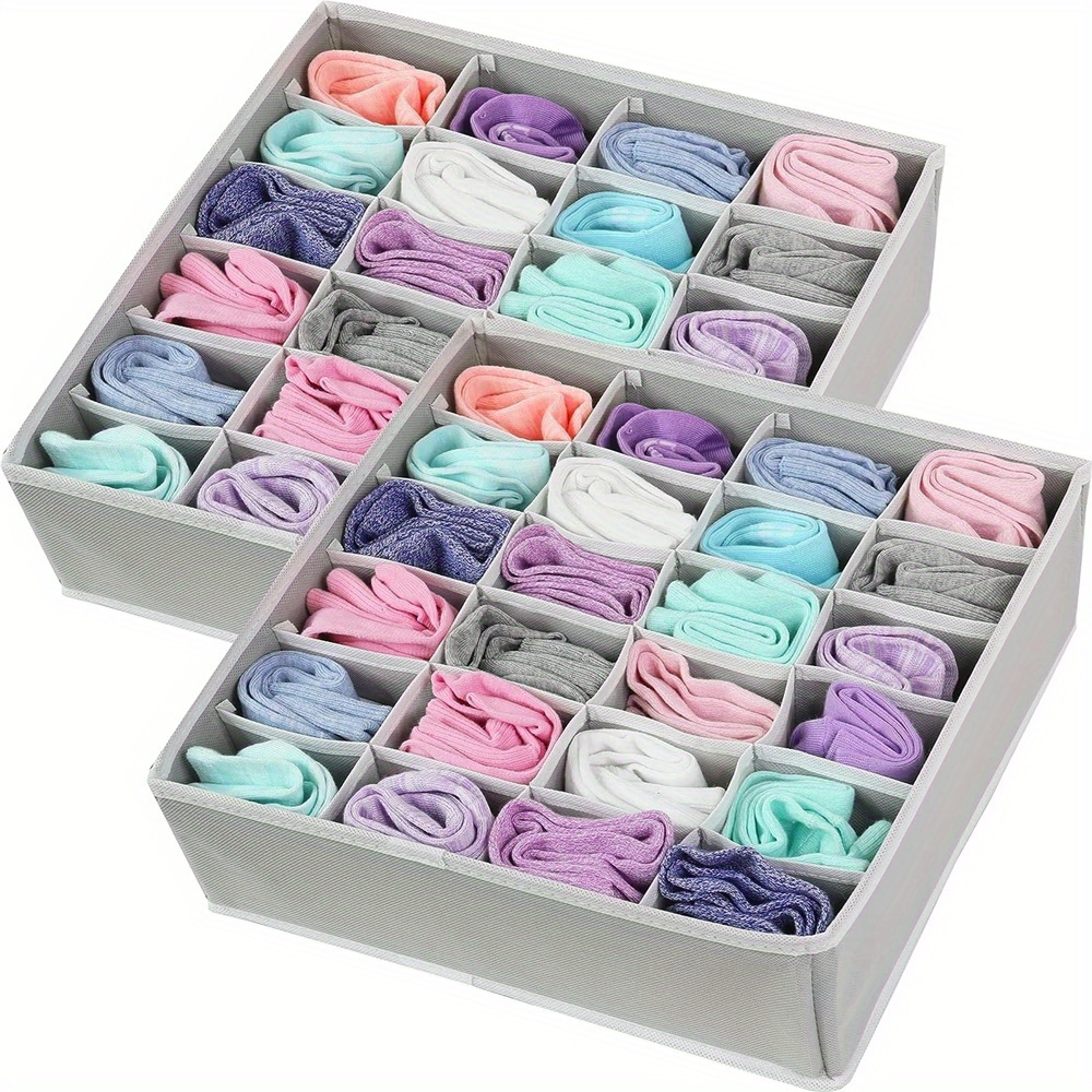 1pc Sock Underwear Organizer Dividers, Drawer Organizers Fabric Foldable Cabinet Closet Organizers And Storage Boxes For Storing Socks, Underwear, Ties