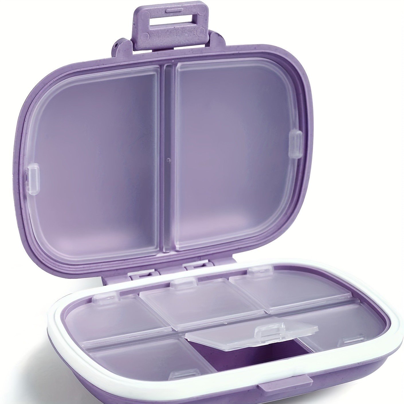 1pc Large Capacity Portable Medicine and Jewelry Storage Box with Sealed Compartments - Ideal for Pills, Tablets, and Accessories