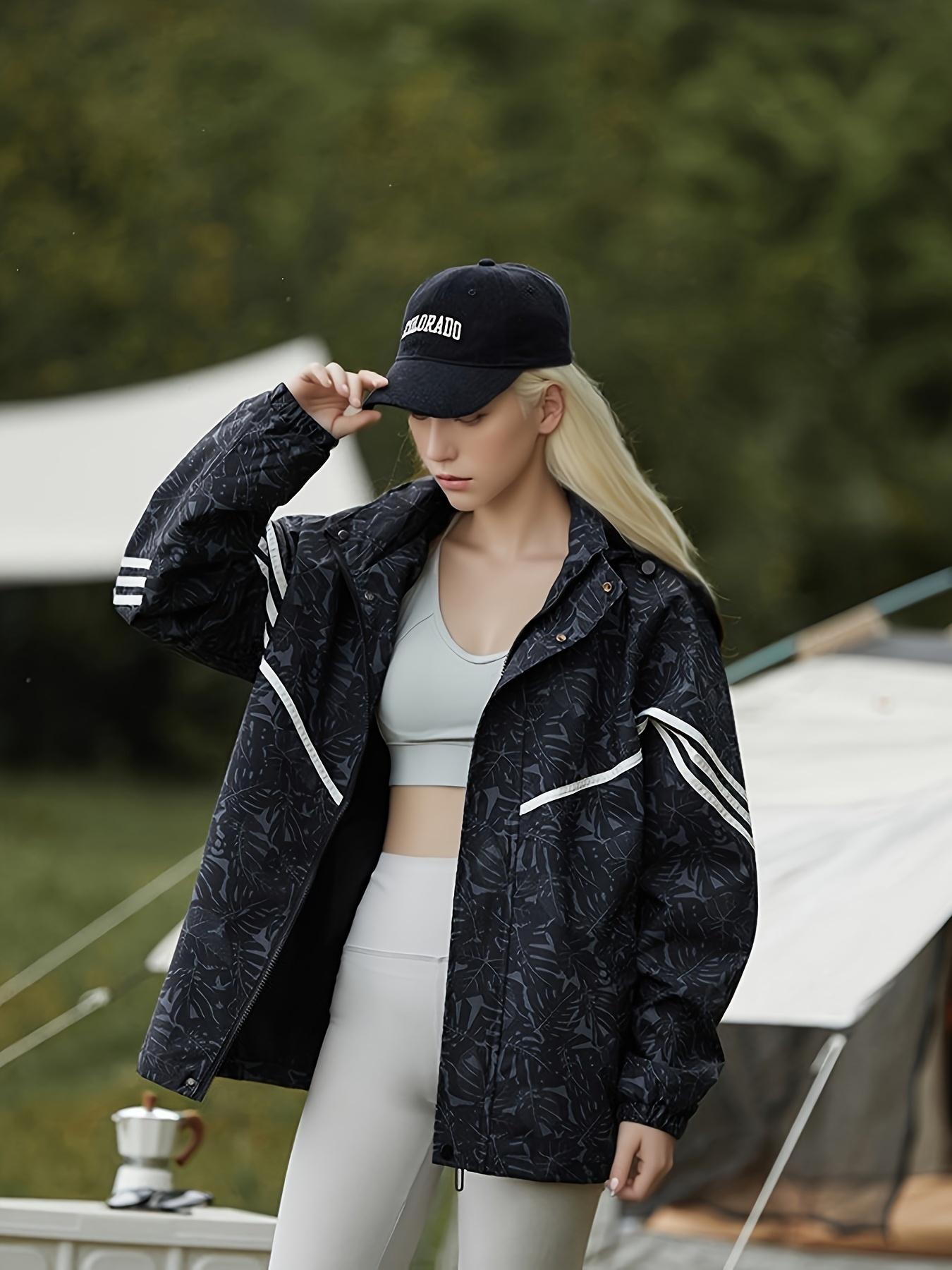 BaikC Outdoor Punch Jacket, Casual Fashion Outdoor Jacket Sportswear With Detachable Hat, Women Running Coat