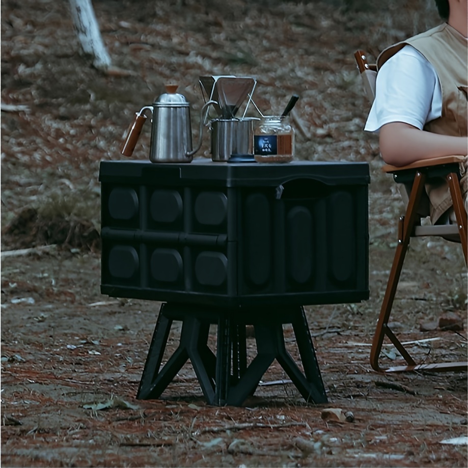 BaikF Outdoor portable folding stool High stool Camping portable plastic stool stool barbecue stool casual fishing stool Large folding stool