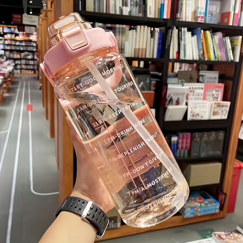 BaikG Water Bottle With Sleeve And Straw, 70oz/ 2L Heavy Duty Leak-Proof BPA Free Sports Water Bottle, Reusable Insulated Large Water Jug, For Daily Hydration, Sports, Fitness Drinkware, Home Kitchen Items, Birthday Gifts