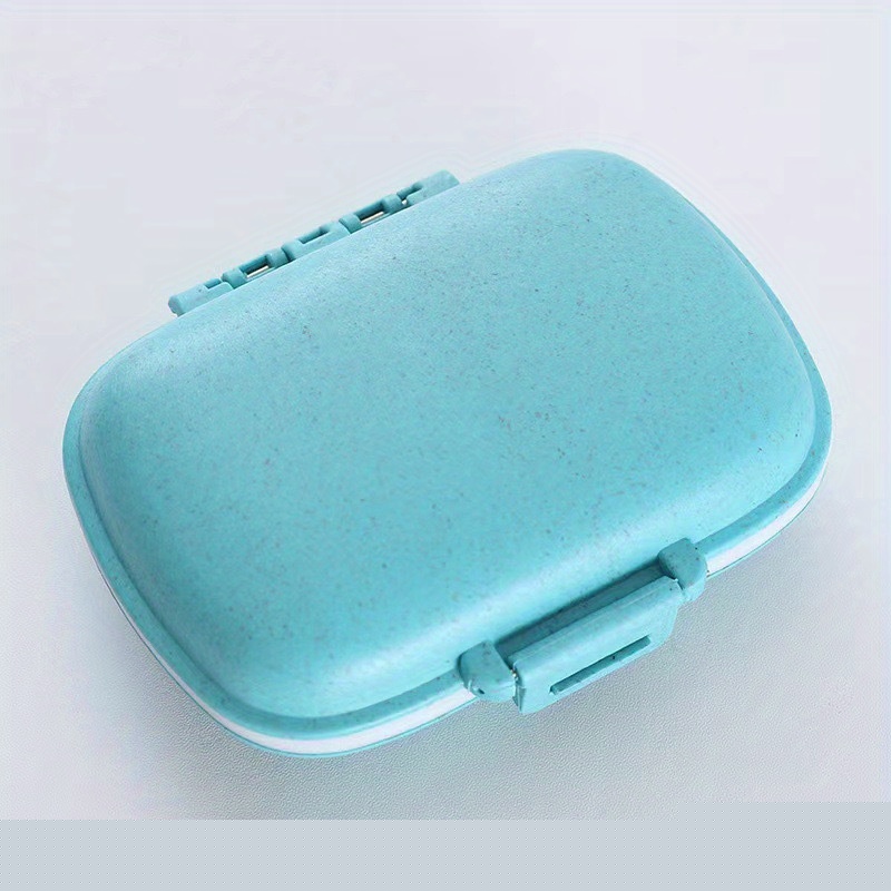 BaikJ 1pc Portable Pill Box For Travel, 8 Compartments For Medicine And Vitamins, Fits In Pocket Or Purse, Secure Storage For Daily Doses