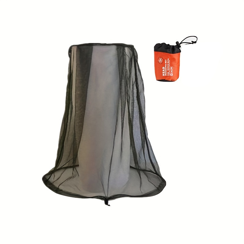 BaikI 1pc Premium Mosquito Head Net, Ultra Large & Long, Extra Fine Holes, Mesh, Insect Netting, Bug Face Shield, Soft Durable Fly Screen, Protection