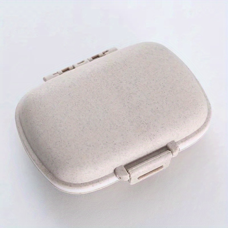 BaikJ 1pc Portable Pill Box For Travel, 8 Compartments For Medicine And Vitamins, Fits In Pocket Or Purse, Secure Storage For Daily Doses