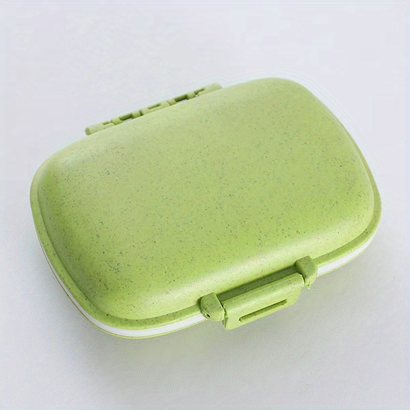BaikJ 1pc Portable Pill Box For Travel, 8 Compartments For Medicine And Vitamins, Fits In Pocket Or Purse, Secure Storage For Daily Doses