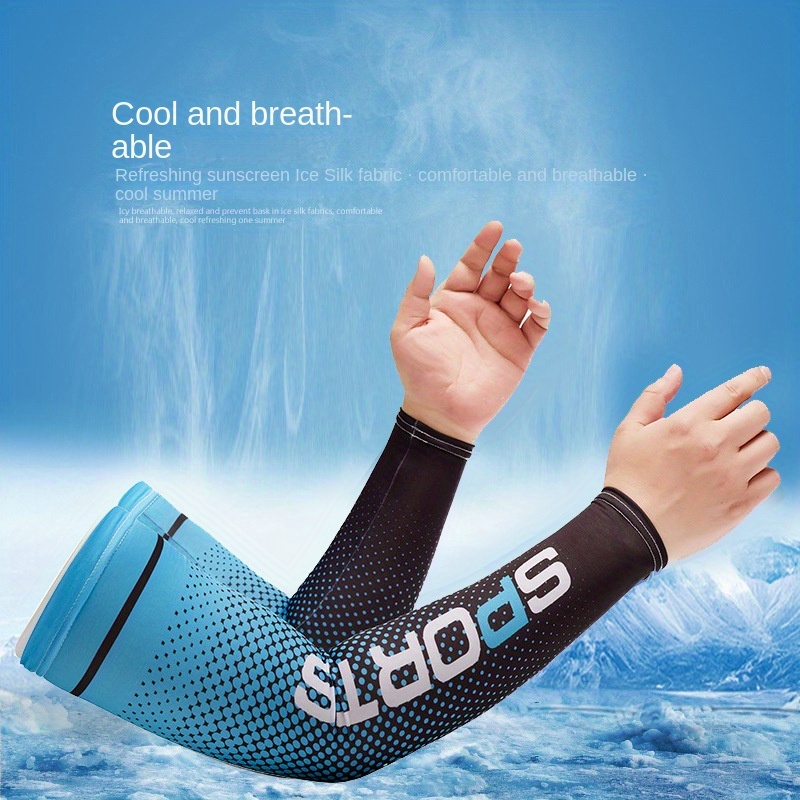 BaikO 2pcs Outdoor Sports Sun Protection Sleeves For Both Men And Women, Cooling Arm Covers For Golf, Cycling, Running, And Driving, UV Protection