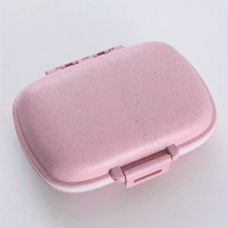 BaikJ 1pc Portable Pill Box For Travel, 8 Compartments For Medicine And Vitamins, Fits In Pocket Or Purse, Secure Storage For Daily Doses
