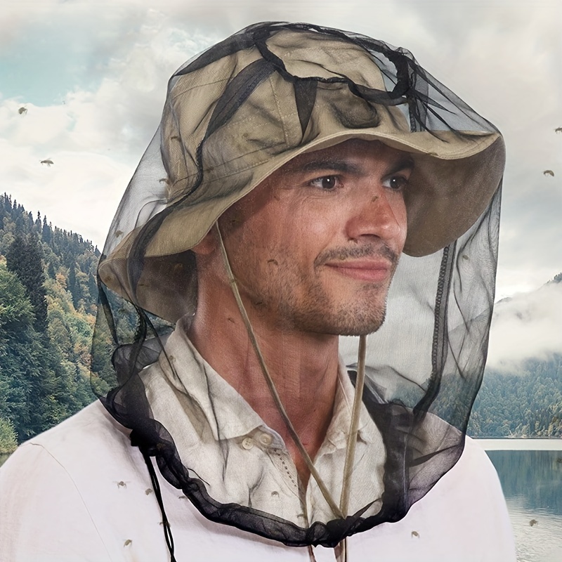BaikI 1pc Premium Mosquito Head Net, Ultra Large & Long, Extra Fine Holes, Mesh, Insect Netting, Bug Face Shield, Soft Durable Fly Screen, Protection