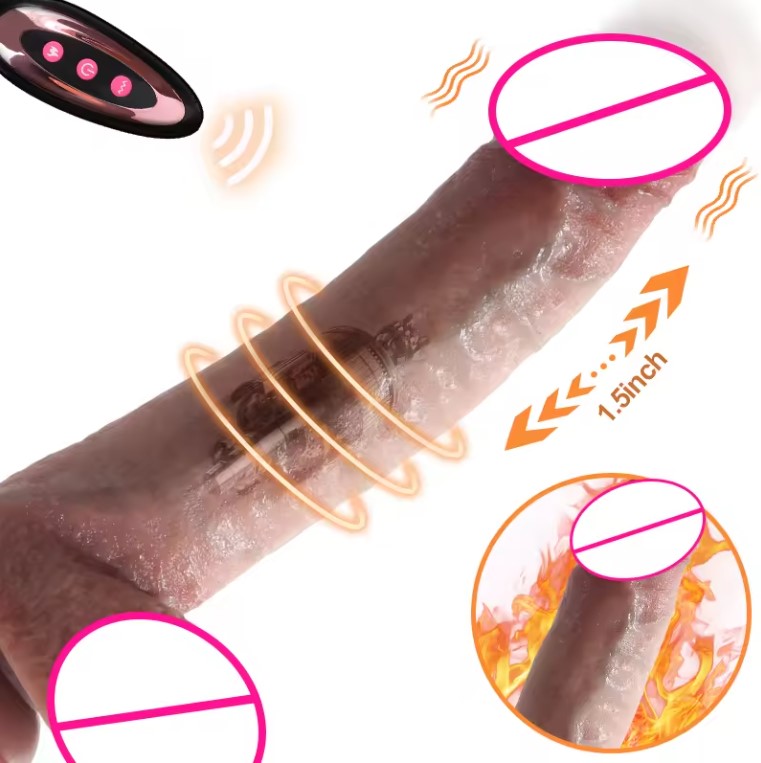 Remote Control 10Speed Vibration Strong Thrust Can Heat Penis Toy Vaginal Anal Stimulation Dildo Vibrator For Women Pene