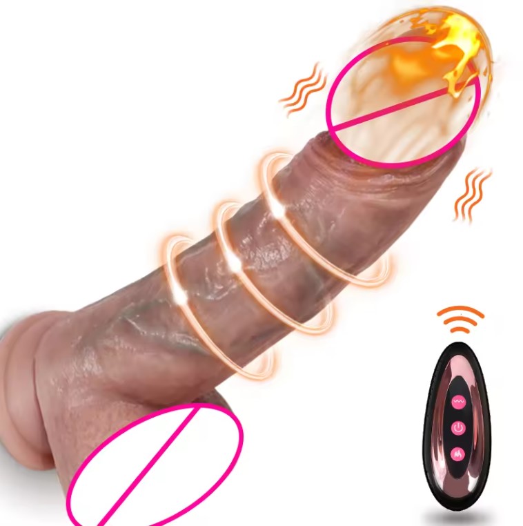 Remote Control 10Speed Vibration Strong Thrust Can Heat Penis Toy Vaginal Anal Stimulation Dildo Vibrator For Women Pene