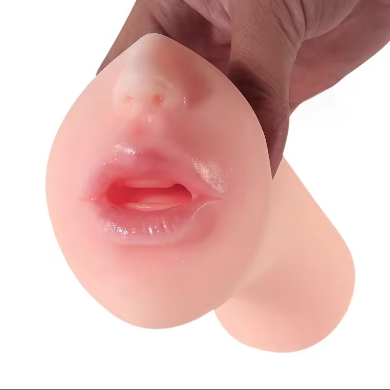 Adult Shop Wholesale Realistic Male Mouth Egg Masturbation Pocket Pussy Masturbators Silicone Sex Toys For Men