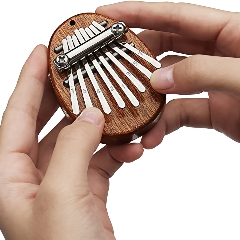 Baiks 8 Key Mini Kalimba High Quality Exquisite Finger Thumb Piano Marimba Musical Good Accessory Pendant Gift, Christmas And Halloween Gift, Thanksgiving Gift