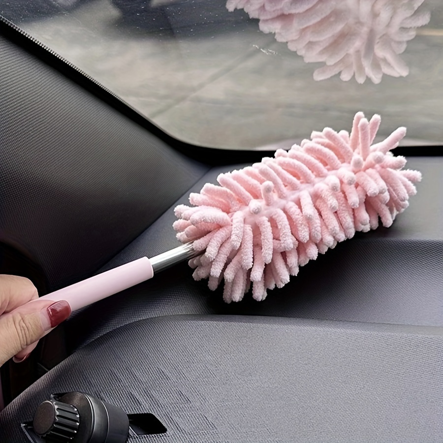 2Pc Mini Car Duster Brush, Extendable & Bendable Microfiber Dusting Tool for Home and Auto Interior Cleaning - Polyester Fiber Material