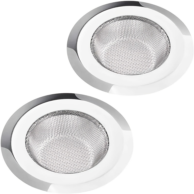 2pcs Kitchen Sink Strainer, Stainless Steel Sink Drain Strainer, Large Wide Rim 4.5