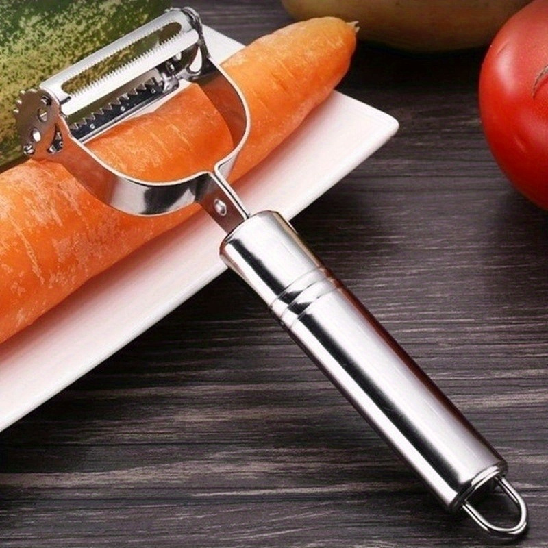 1pc Stainless Steel Vegetable Peeler - Multi-Function Fruit & Potato Grater For Dining & Relaxing, Manual Uncharged Kitchen Gadget For Restaurant