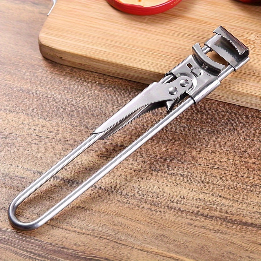 1pc, Adjustable Can Opener, Adjustable Multifunctional Stainless Steel Can Opener Lid Clip, Manual Can Opener Bottle Opener Kitchen Accessories