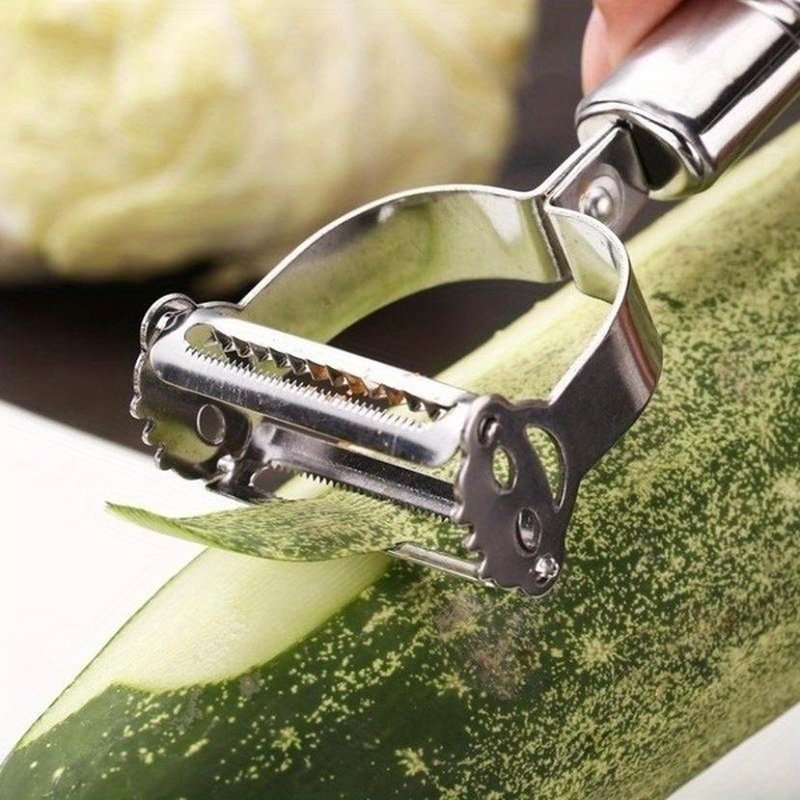 1pc Stainless Steel Vegetable Peeler - Multi-Function Fruit & Potato Grater For Dining & Relaxing, Manual Uncharged Kitchen Gadget For Restaurant