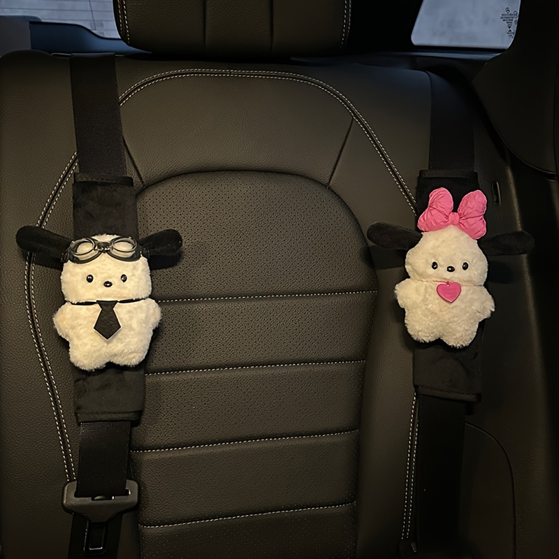 Cute Cartoon Pacha Dog Car Seat Belt Shoulder Pad - Neck Protection Cover, Polyester, Right Side