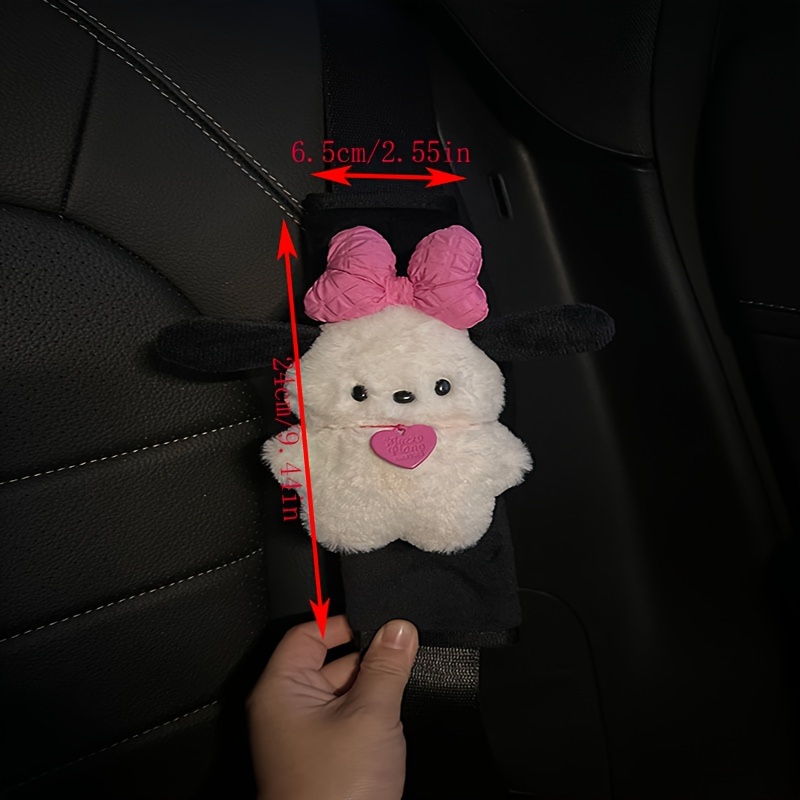 Cute Cartoon Pacha Dog Car Seat Belt Shoulder Pad - Neck Protection Cover, Polyester, Right Side