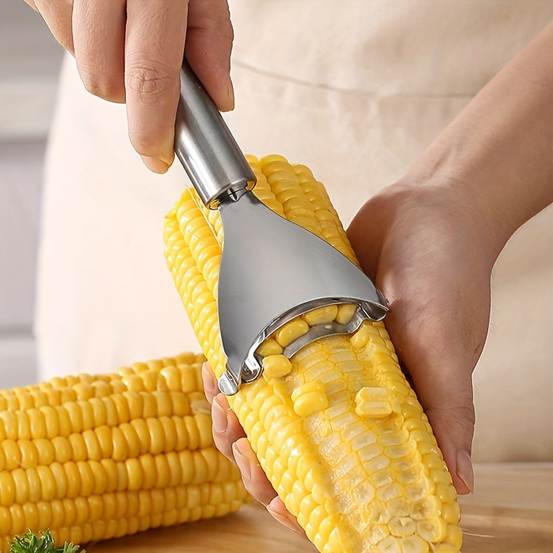 1pc Upgrade Your Kitchen With This Stainless Steel Corn Planer - Peel, Separate, And Enjoy For Hotel, restaurant, Bulk Kitchenware& Tableware Eid Al-Adha Mubarak