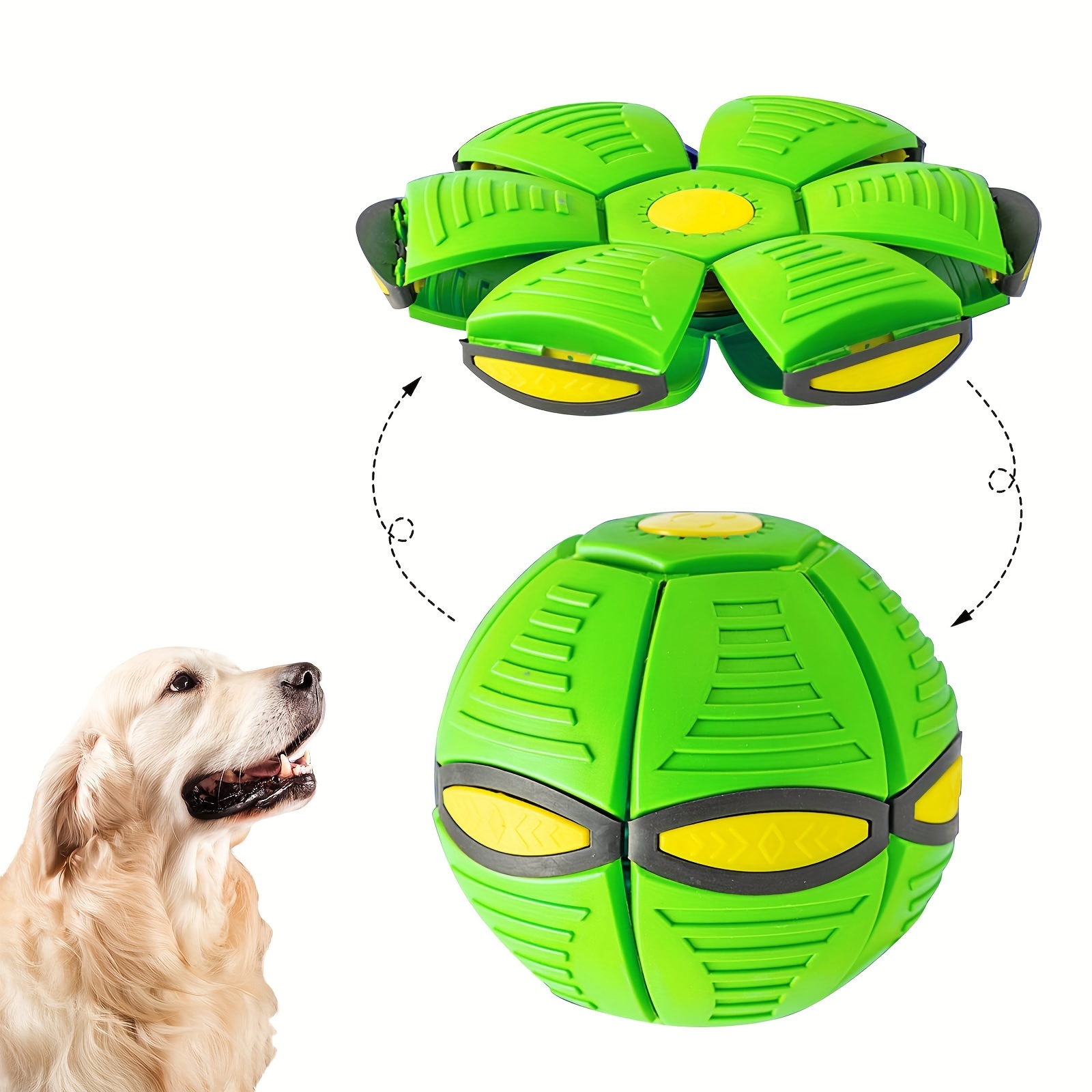 Flying Saucer Bounce Ball, Pet Toy Flying Saucer Ball for Dogs, Bouncy balls, Durable, Fun for Family Outdoor Activities and Exercise, Perfect gift for dogs