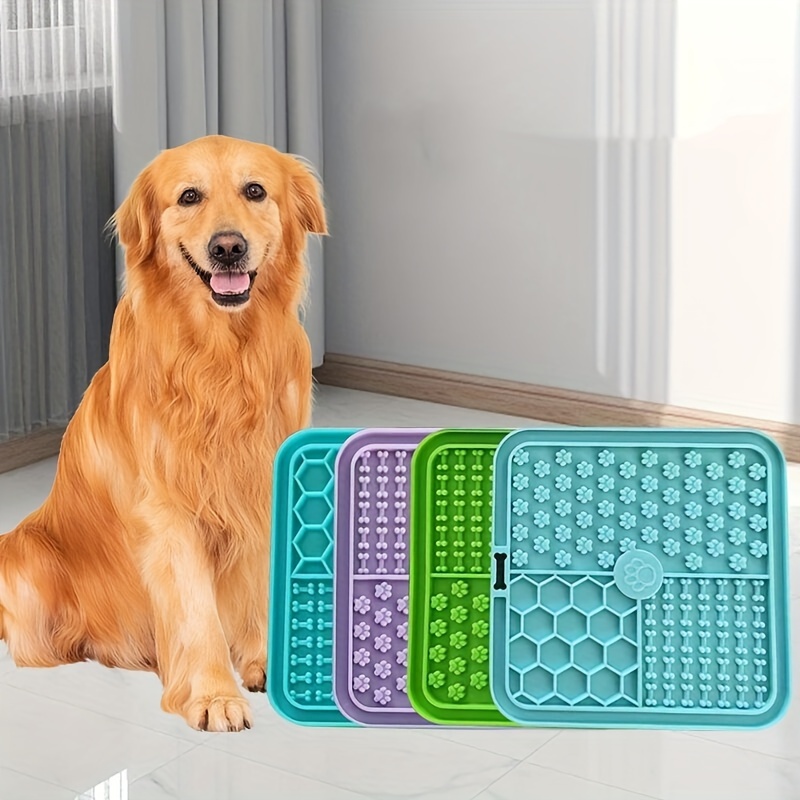 Silicone Pet Lick Mat With Suction Cups For Dogs & Cats - Anxiety Relief, Peanut Butter Dispenser For Grooming & Bath Time, Slow Feeder