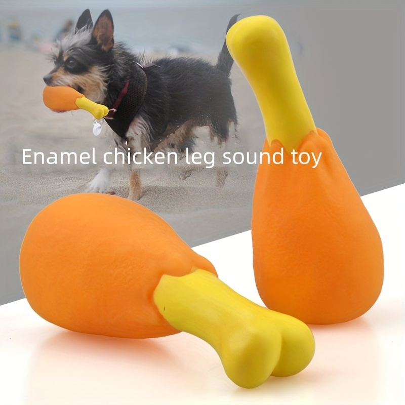 Squeaky Chicken Leg Dog Toy for Medium Breeds - Durable, Non-Toxic Plastic, Dental Health Aid for Chewing & Playtime, No Batteries Required